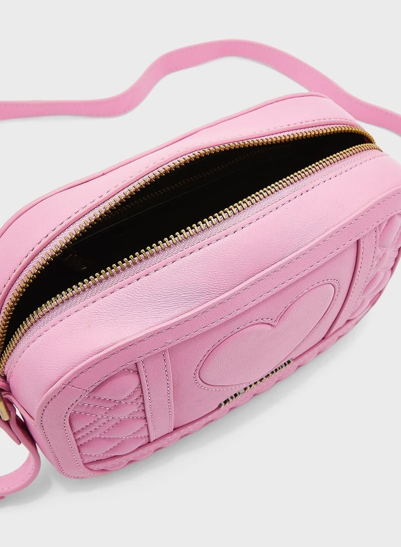 Love Moschino Heart Pattern Cosmetic Bag