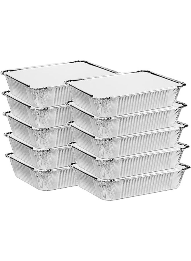 Khaleej Pack Aluminium container 890ml  Pack of 10 Pcs - 8389 - Image 1