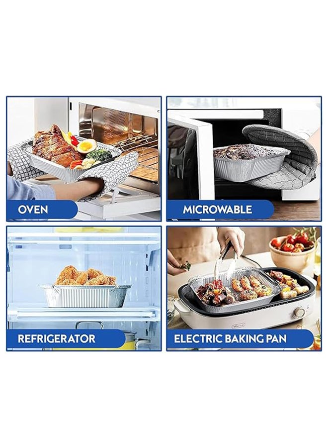 Khaleej Pack Aluminium container 890ml  Pack of 10 Pcs - 8389 - Image 5