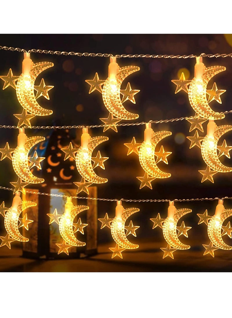 ULHYC Ramadan Decorations Star and Moon LED String Lights, USB String Lights Bedroom Waterproof Decoration Light Strings in Fairy Lights for Indoor Outdoor  - Image 2
