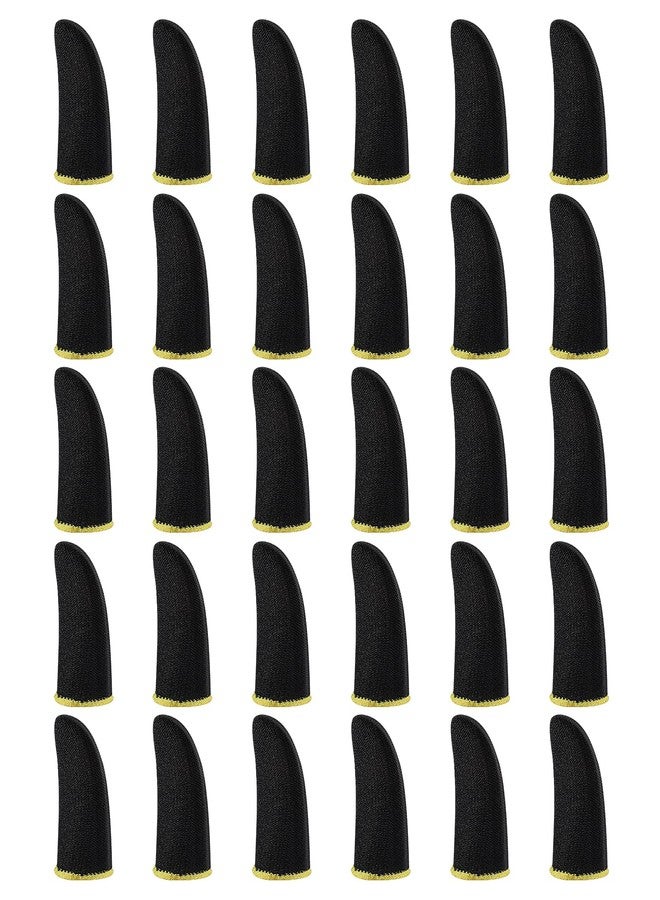 WLLHYF 30pcs Gamer Finger Sleeves Carbon Compression Support Thumb Gloves Touchscreen Finger Cover Anti Sweat Mobile Phone Tablet Gaming Stabilizer for All Touchscreen Devices - Image 1