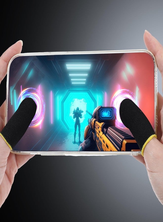 WLLHYF 30pcs Gamer Finger Sleeves Carbon Compression Support Thumb Gloves Touchscreen Finger Cover Anti Sweat Mobile Phone Tablet Gaming Stabilizer for All Touchscreen Devices - Image 4