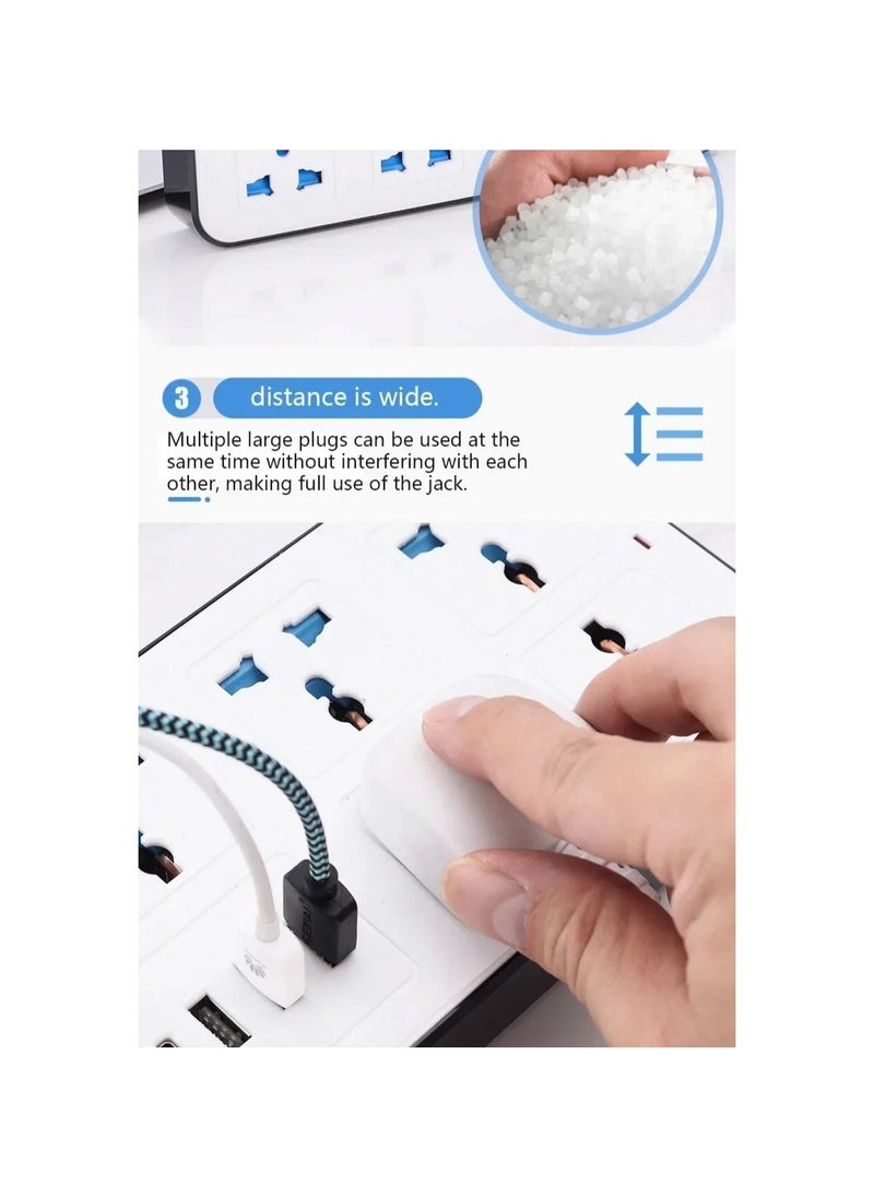 Generic - Power Extension Socket, Power Strip with USB, 3 USB Ports & 1 Type C | Independent Power Switch, Max 1A, Overload Protection & Child Safety, 2 Meter Extension Cord - Image 1