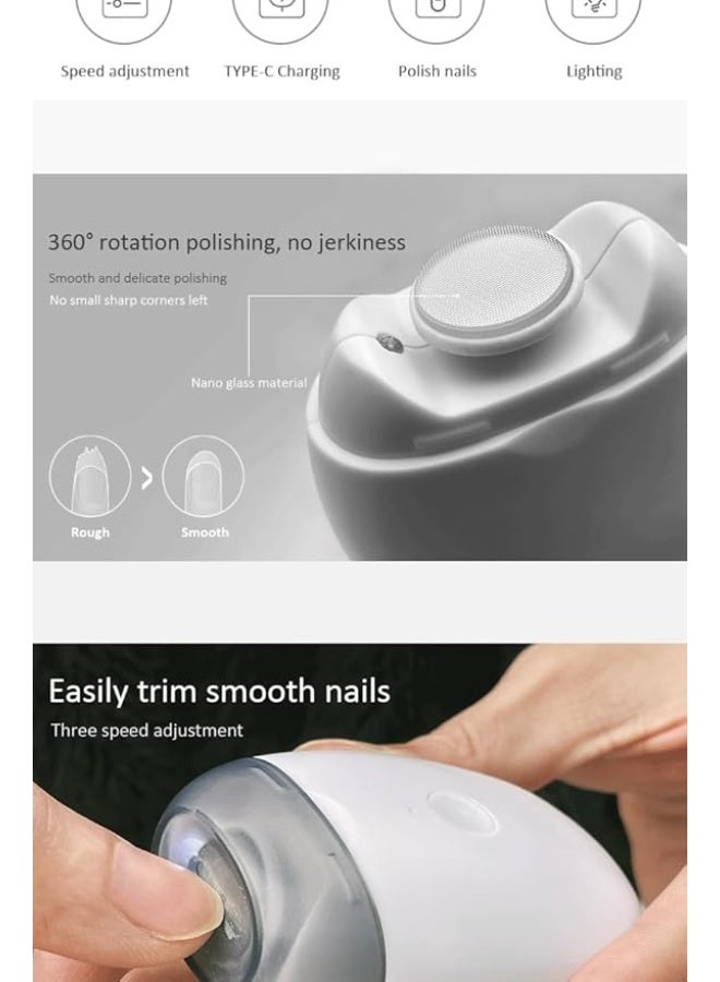 ماى سوق مبرد وملمع أظافر كهربائي ذكي - تقنية نانو زجاج لدوران 360 درجة - 3 مستويات سرعة وشحن Type-C مع إضاءة LED. - Image 5