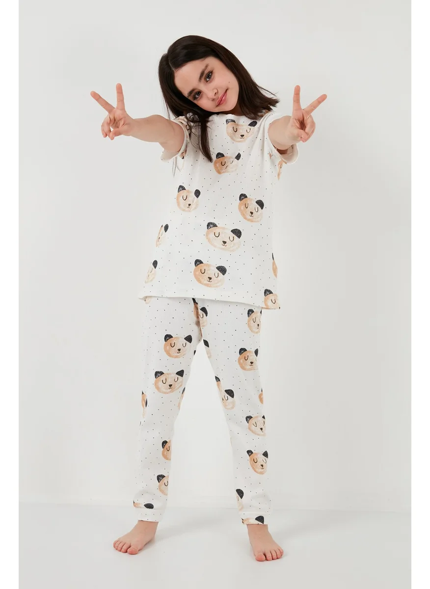 Lela 100% Cotton Crew Neck Short Sleeve Pajama Set Girl's Pajama Set 6651002