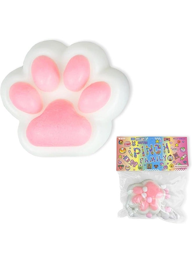 اتش واي لعبة Cat Paw Squishy الحسية ، ألعاب Kawaii Squishies PVC الحسية ، هدايا تغليف OPP لتخفيف التوتر ، ألعاب تململ أشياء جديدة اسفنجية مناسبة للأطفال في سن المراهقة (أبيض) - Image 1