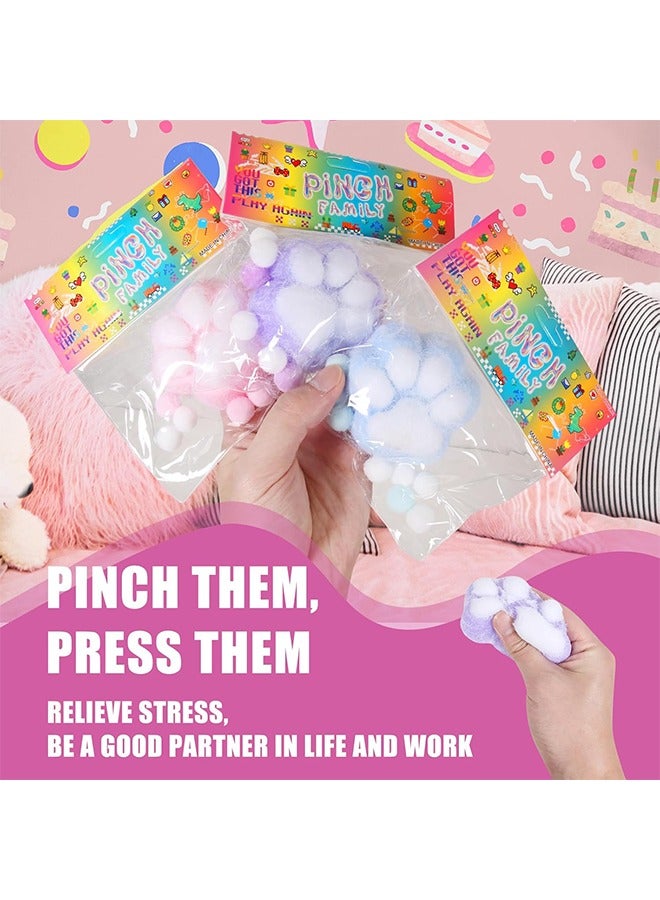 اتش واي لعبة Cat Paw Squishy الحسية ، ألعاب Kawaii Squishies PVC الحسية ، هدايا تغليف OPP لتخفيف التوتر ، ألعاب تململ أشياء جديدة اسفنجية مناسبة للأطفال في سن المراهقة (أبيض) - Image 5
