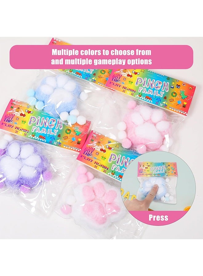 اتش واي لعبة Cat Paw Squishy الحسية ، ألعاب Kawaii Squishies PVC الحسية ، هدايا تغليف OPP لتخفيف التوتر ، ألعاب تململ أشياء جديدة اسفنجية مناسبة للأطفال في سن المراهقة (أبيض) - Image 3