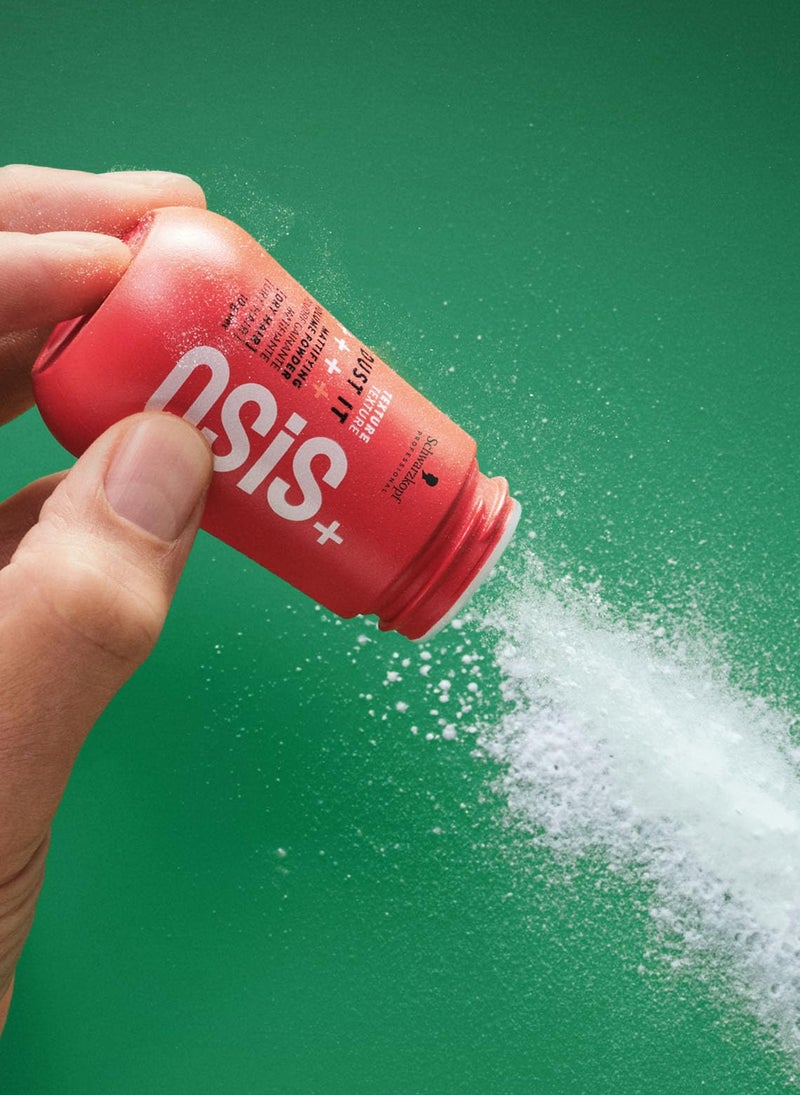 OSIS شوارزكوف بروفيشنال OSiS+ Dust It بودرة تثبيت الشعر ذات التأثير المطفأ | بودرة تكثيف وتنسيق الشعر للرجال والنساء | تثبيت طويل الأمد مع لمسة نهائية مطفية طبيعية | تصفيف شعر احترافي - 10 جرام - Image 2