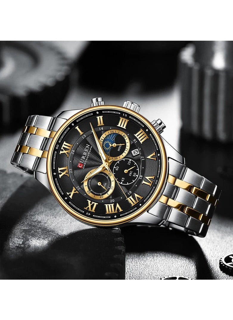 CURREN CURREN 8427 Original Brand Stainless Steel Band Wrist Watch For Men  - Image 2