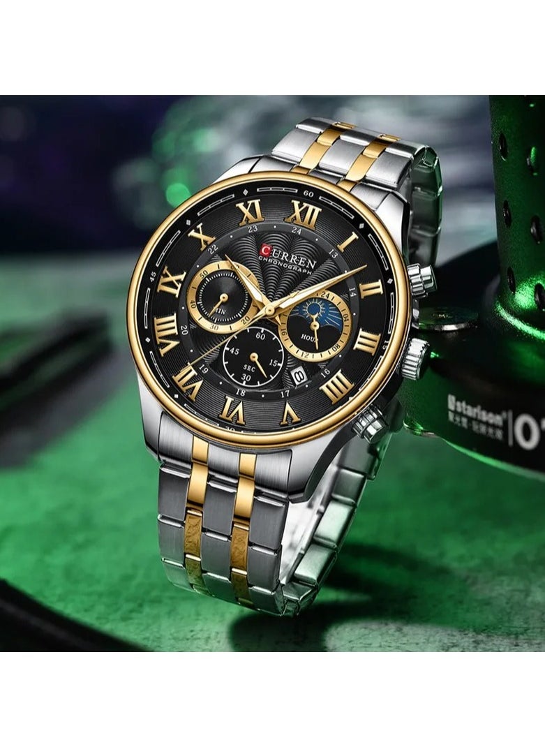 CURREN CURREN 8427 Original Brand Stainless Steel Band Wrist Watch For Men  - Image 3