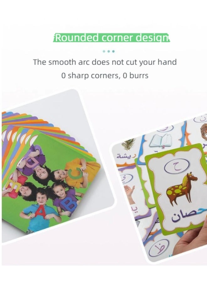 2-in-1 Erasable Arabic & English Letter cards Set for Kids - 20 Cards with Pen, Preschool Early Education Learning Tool - Image 3