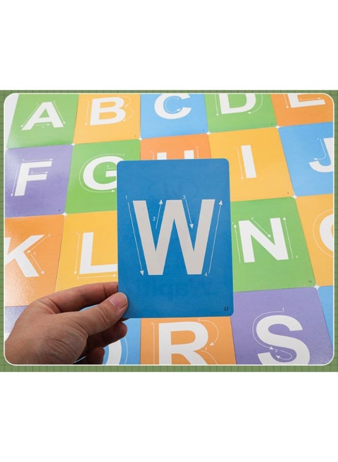 2-in-1 Erasable Arabic & English Letter cards Set for Kids - 20 Cards with Pen, Preschool Early Education Learning Tool - Image 5