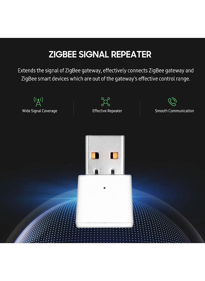 ZigBee Signal Repeater ZigBee Gateway Signal Amplifier Hub Range Extender Mini Size for Indoors Outdoors
