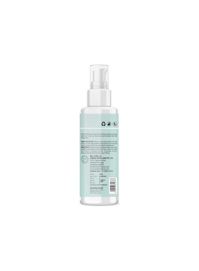 N PLUS Professional Green Tea Toner For Face, For Tighten Enlarged Pores, Paraben Free,100Ml - Image 3