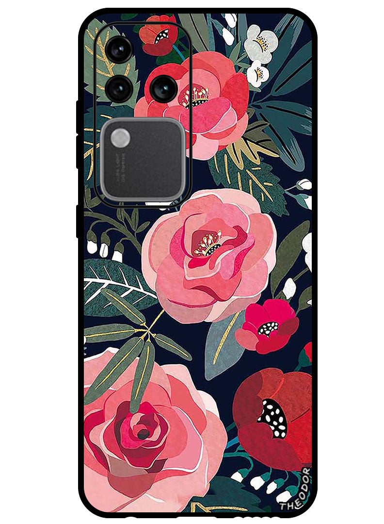 Theodor Protective Case Anti Scratch Shock Proof Bumper Cover For Vivo S18 Pro Flowers and leaves - Image 1