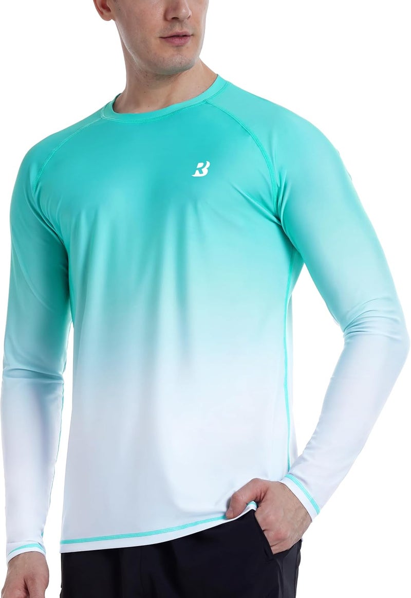 Roadbox Men's Rash Guard Short Sleeve, UPF 50+ UV Sun Protection SPF Shirts, Quick Dry Lightweight Fishing Swim T-Shirt - Image 1