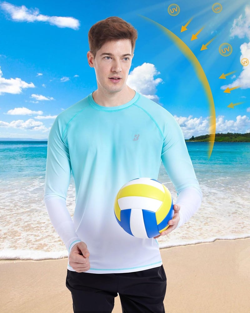 Roadbox Men's Rash Guard Short Sleeve, UPF 50+ UV Sun Protection SPF Shirts, Quick Dry Lightweight Fishing Swim T-Shirt - Image 3