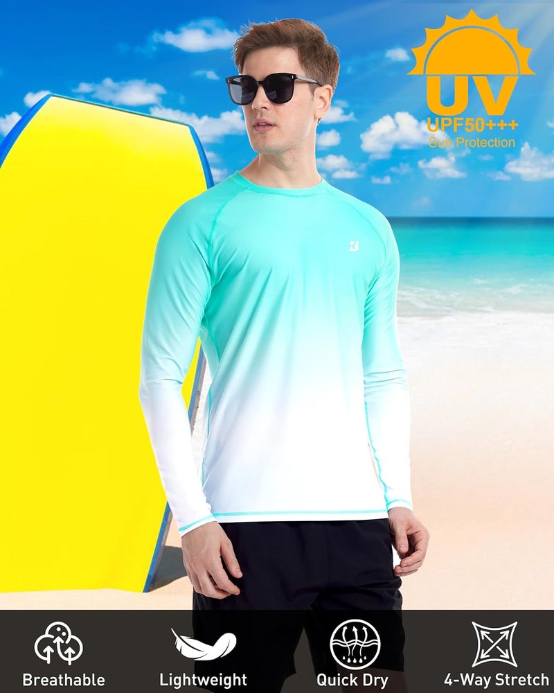 Roadbox Men's Rash Guard Short Sleeve, UPF 50+ UV Sun Protection SPF Shirts, Quick Dry Lightweight Fishing Swim T-Shirt - Image 5