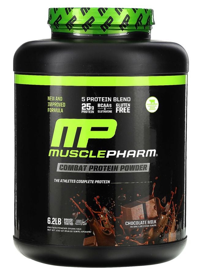 MusclePharm Combat Protein Powder Chocolate Milk 6.2 lb (2831 g)
