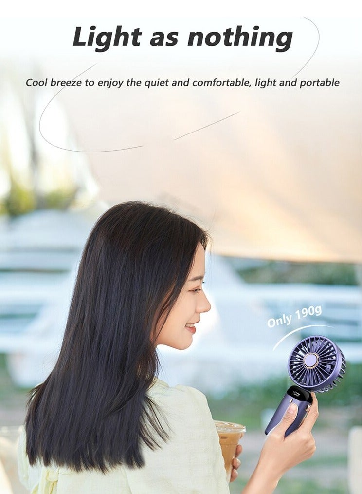 Portable Hand-Held Fan Office Desktop Multifunctional Folding Double-Headed Small Electric Fan With A Neck Lanyard - Image 3