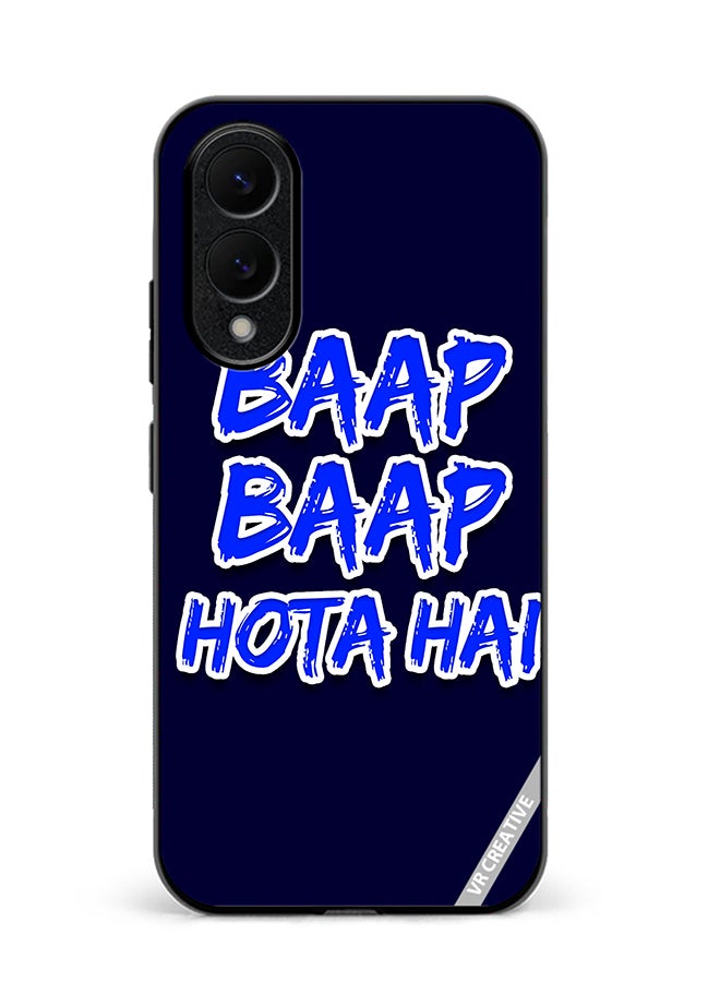 VR CREATIVE Protective Case Cover For Samsung Galaxy S25 Edge Baap Baap Hota Hai Hindi Meme Quote Design Multicolour