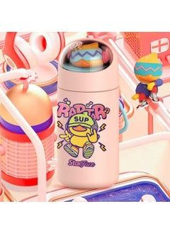 StarAndDaisy StarAndDaisy Smart Kids School Water Bottle SUS Insulated Thermos (Starface-6 Pink)  - Image 1