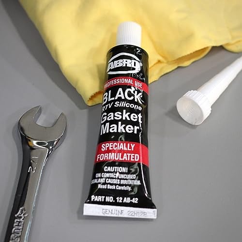ABRO RTV Silicone Sealant and Gasket Maker: Up to 500 Degree F Heat, High Temp Silicone Head Gasket Sealer, 1.5 oz/42.5g Tube - Black - Image 2