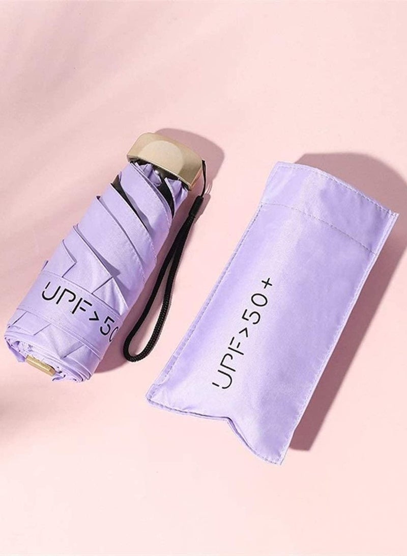 KASTWAVE Folding Umbrellas Travel Pocket Umbrella Small Mini Umbrella Light Compact Design Perfect for Travel Lightweight Portable Parasol Outdoor Summer Sun Rain Umbrellas Windproof Water Repellent - Image 4