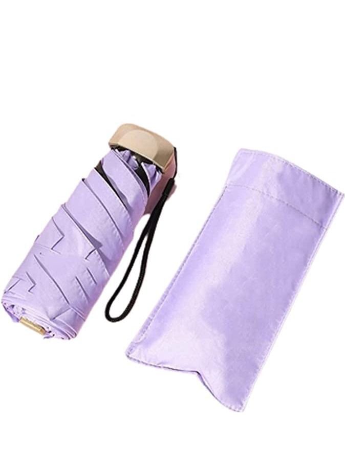 KASTWAVE Folding Umbrellas Travel Pocket Umbrella Small Mini Umbrella Light Compact Design Perfect for Travel Lightweight Portable Parasol Outdoor Summer Sun Rain Umbrellas Windproof Water Repellent - Image 1