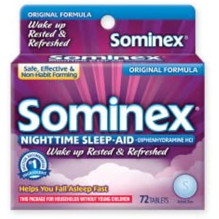 Sominex Nighttime Sleep-Aid, Maximum Strength Formula, Single Dose, 72 tablets - Pack of 3 - Image 2