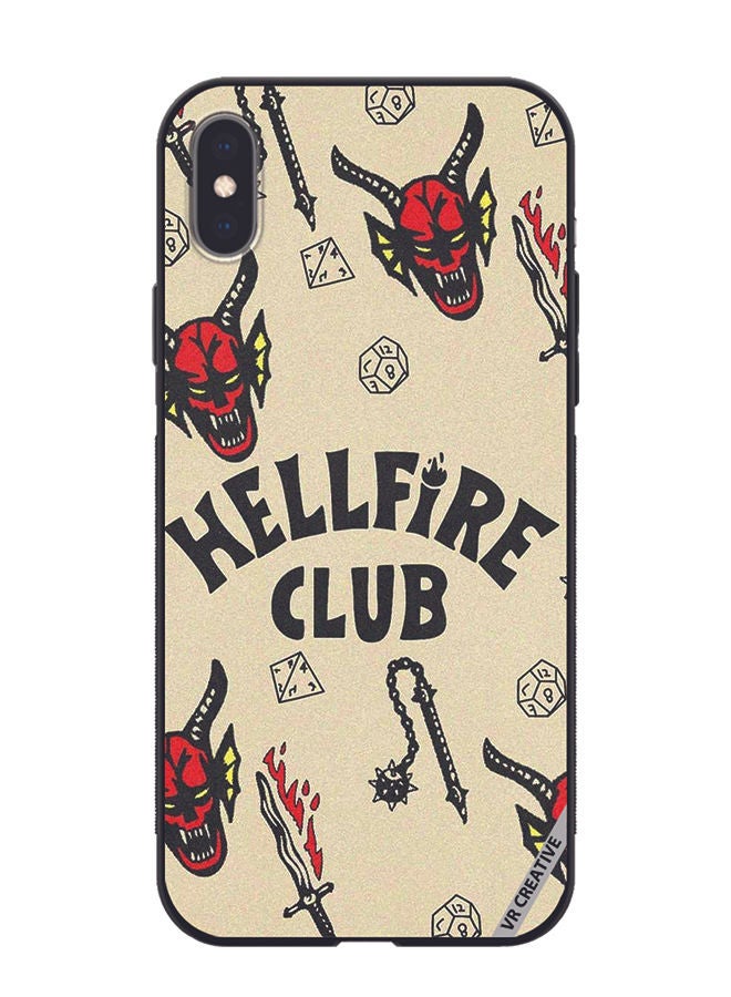 VR CREATIVE Protective Case Cover For Apple iPhone X/XS Hellfire Club Design Multicolour - Image 1