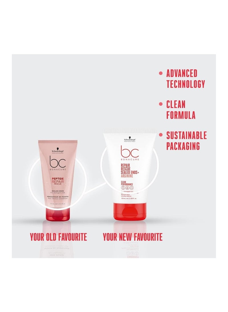 Schwarzkopf - Schwarzkopf Professional Bonacure Repair Rescue Sealed Ends with Arginine For Preventing Split Ends, 100ml - Image 1