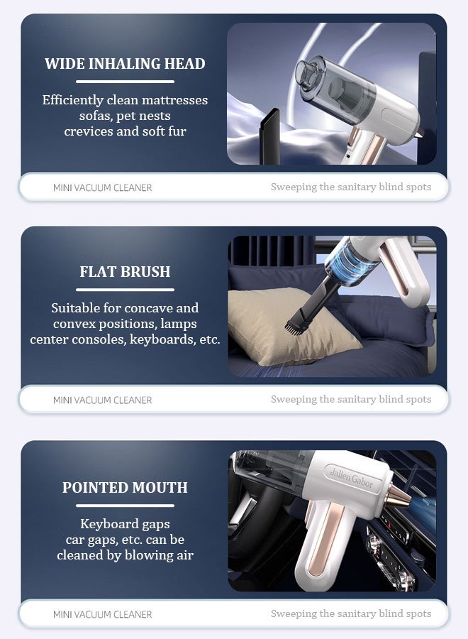 High-power multi-function cordless vacuum cleaner Cordless Car Vacuum Cleaner - Rechargeable Dustbuster - Suction and Blow Function - Handheld Vacuum Cleaner - Image 5