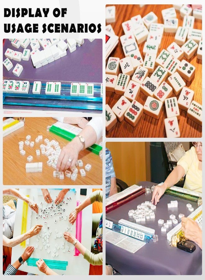 Taikula American Mahjong Game Set,166 Premium White Tiles with Portable Metal Dices，4 All-in-One Racks with Pushers, Mah-Jong Games Sets, Ma Jong Tile Game (Black Jungle) - Image 5