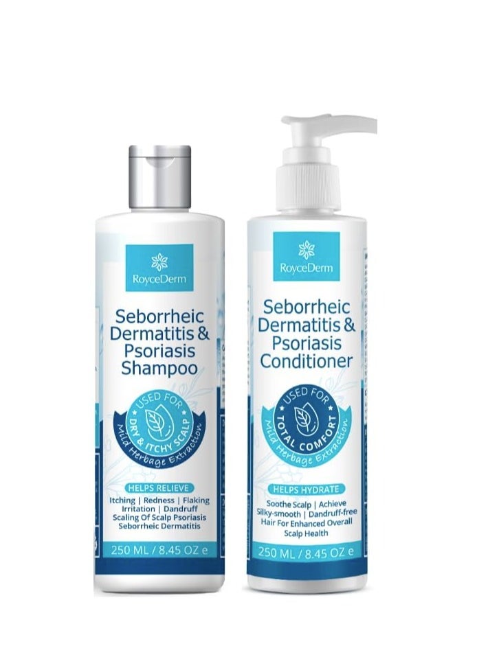 Roycederm - Roycederm Scalp Care Bundle: Psoriasis Shampoo & Conditioner for Dry, Itchy Scalp Relief - Image 1