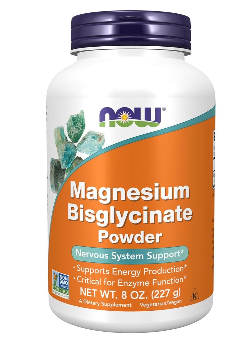 now NOW Foods, Magnesium Bisglycinate Powder, 8 oz (227 g) - Image 1