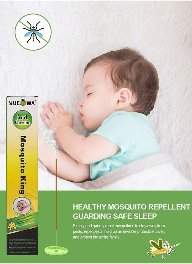 Natural Mosquito Incense Stick Effective Repellent-2pack(60pcs) Mini Citronella Mosquito Bug Repellent Incense Stick for Patio ,Natural Ingredients Citronella Oil,Lemongrass Oil