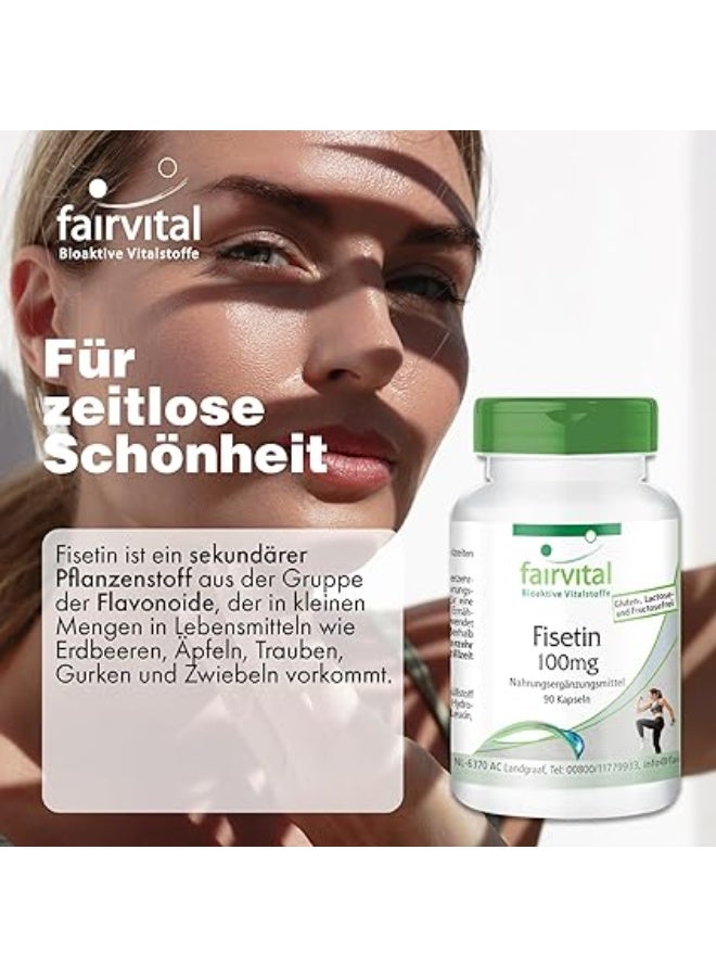 Fairvital Fisetin 100 mg ,Made from Japanese Wax Tree – Quality Tested and High Dose ,100% Vegan , to support cell repair and brain function ,90 Capsules ,Made in Germanyin Germany - Image 3