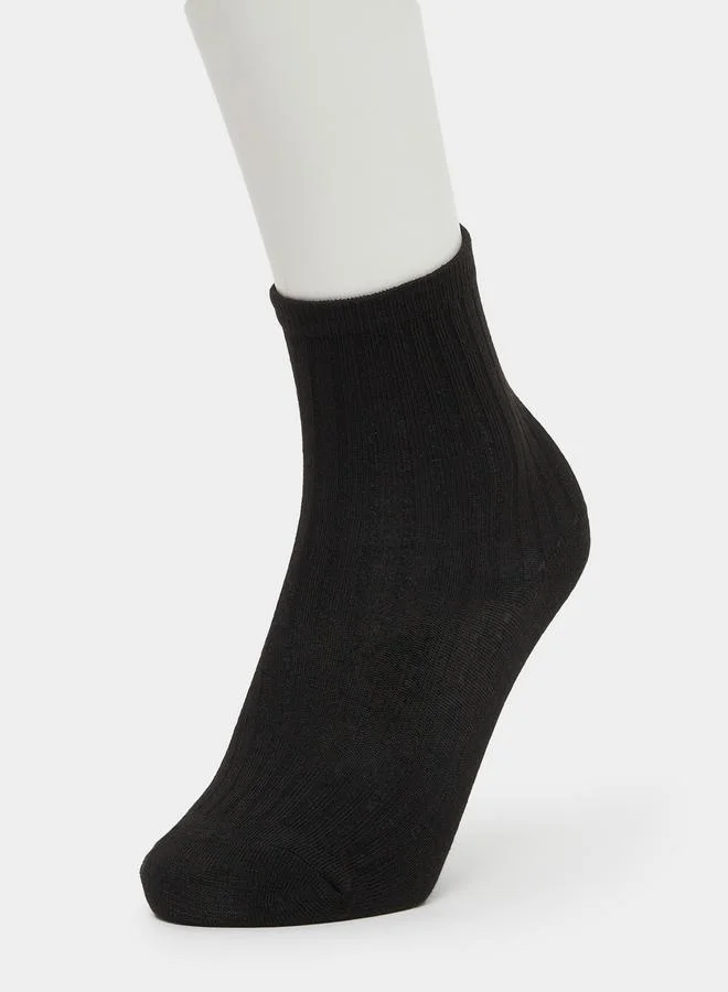 ستايلي Styli Set of 4 - Solid Ankle Socks