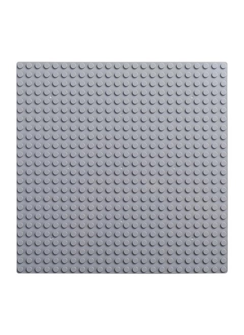 Edu Toys Base Plate Board 24 x 24 Dots/Pegs for Classic Building Blocks Bricks Compatible with All Brands Classic Blocks (Light Grey)