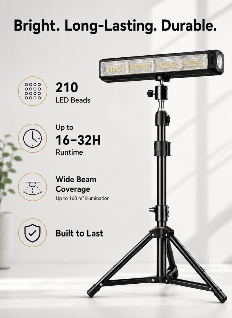 Yoawllty Camping Light Bar, 8000 Lumen Rechargeable Cordless Portable Flashlight, with Detachable Tripod for Fishing, Hiking & Emergency - Image 5