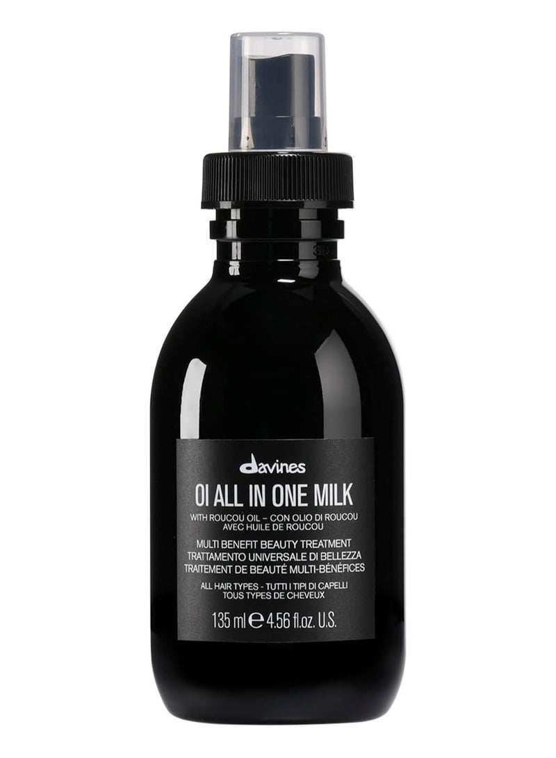 دافينز حليب OI الكل في واحد | بخاخ حليب للشعر | مزيل تشابك الشعر القوي + حماية من الحرارة | يُنعم الشعر المجعد | 4.56 أونصة سائلة - Image 1