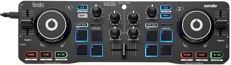 Hercules DJ Control Starlight Compact Controller with Serato DJ Lite - Image 1