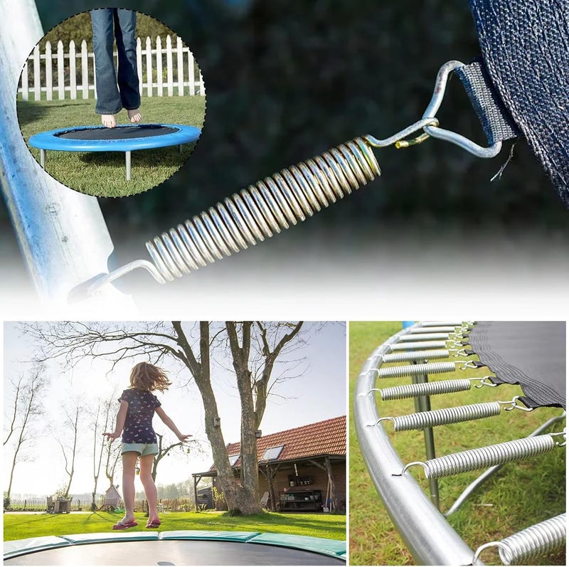 SquEqu 6 Pack Trampoline Springs Replacement 5.5 Inch Heavy Duty Stainless Steel Fitness Rebounder Extension Spring for Outdoor Trampolines Recreational Indoor Exercise Trampoline Mini Trampoline - Image 5