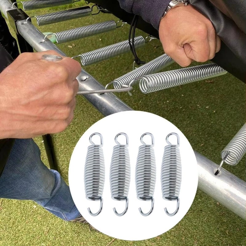 SquEqu 6 Pack Trampoline Springs Replacement 5.5 Inch Heavy Duty Stainless Steel Fitness Rebounder Extension Spring for Outdoor Trampolines Recreational Indoor Exercise Trampoline Mini Trampoline - Image 3