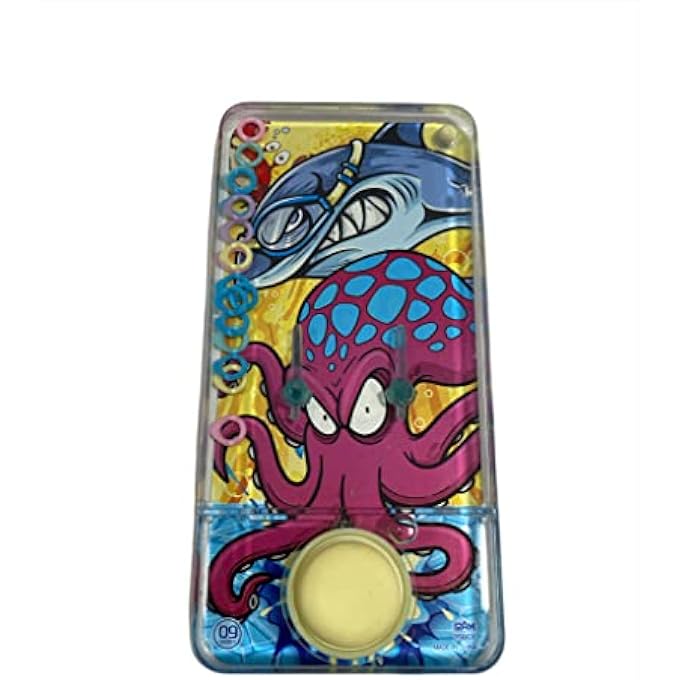 MINI WATER GAMES - RING WATER GAMES FOR GIRLS AND BOYS - TRAVEL SKILL GAME - WATER GEM - AQUA PLAY (OCTOPUS) - Image 1