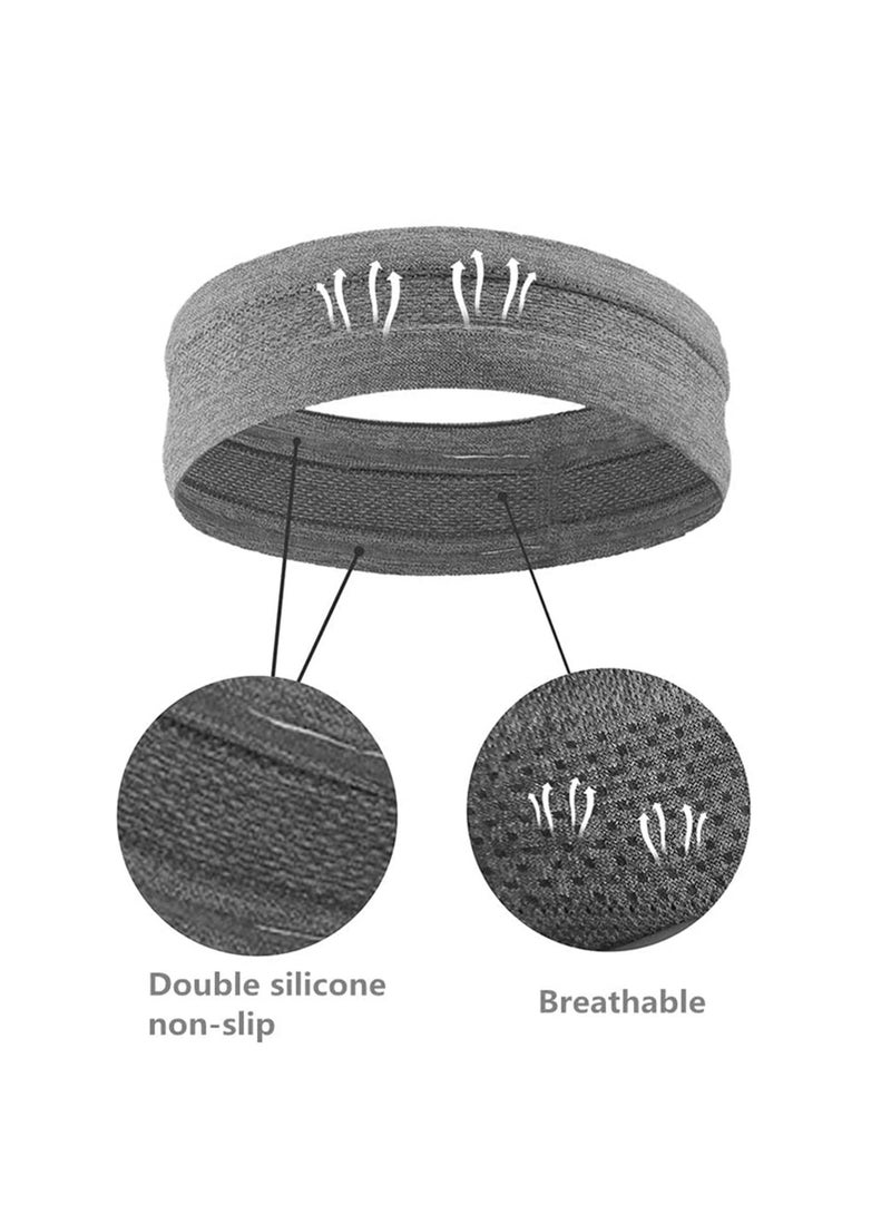 Loquat Moisture Sweat Sports Workout Headbands Wicking Hairband Non Slip Athletic Exercise Sweatbands Cool Sport Hair Bands for Running Stretchy and Quickly Dry Yoga Sweat Band for Women Men - Image 4