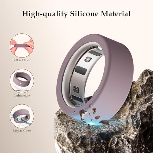 Hexasider 15 Pack Cover Compatible with Oura Ring Gen 4/4 Ceramic/Gen 3 Case, Anti-Scratch Silicone Protector for Women Men Working Out Gym, Support Charging with Cover on (15 Pack-01, M for 8/9/10/11) - Image 5