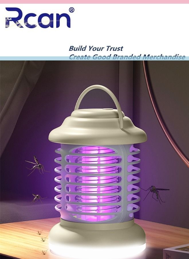 Rcan 2 In 1 Plug In UV Mosquito Killer Lamp Indoor and Outdoor Floor and Wall Mount Waterproof Bug Trap Rechargeable Ultra Quiet Mosquito Trap Light for Home Courtyard Terrace Garden Camping  - Image 1